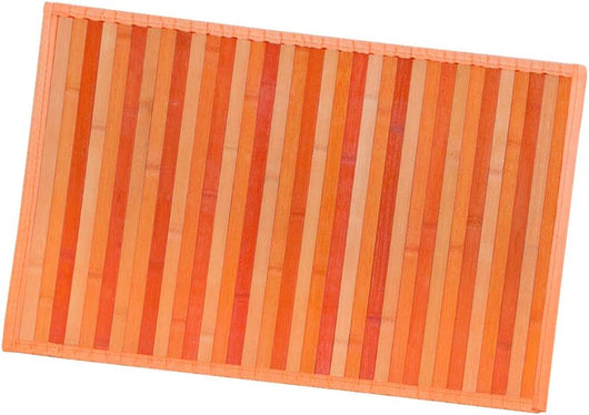 Tappeto Bamboo Legno 50x330 cm Stuoia Cucina Tovaglietta Colazione Retro Antiscivolo Arancione