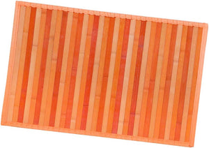 Tappeto Bamboo Legno 50x135 cm Stuoia Cucina Tovaglietta Colazione Retro Antiscivolo Arancione