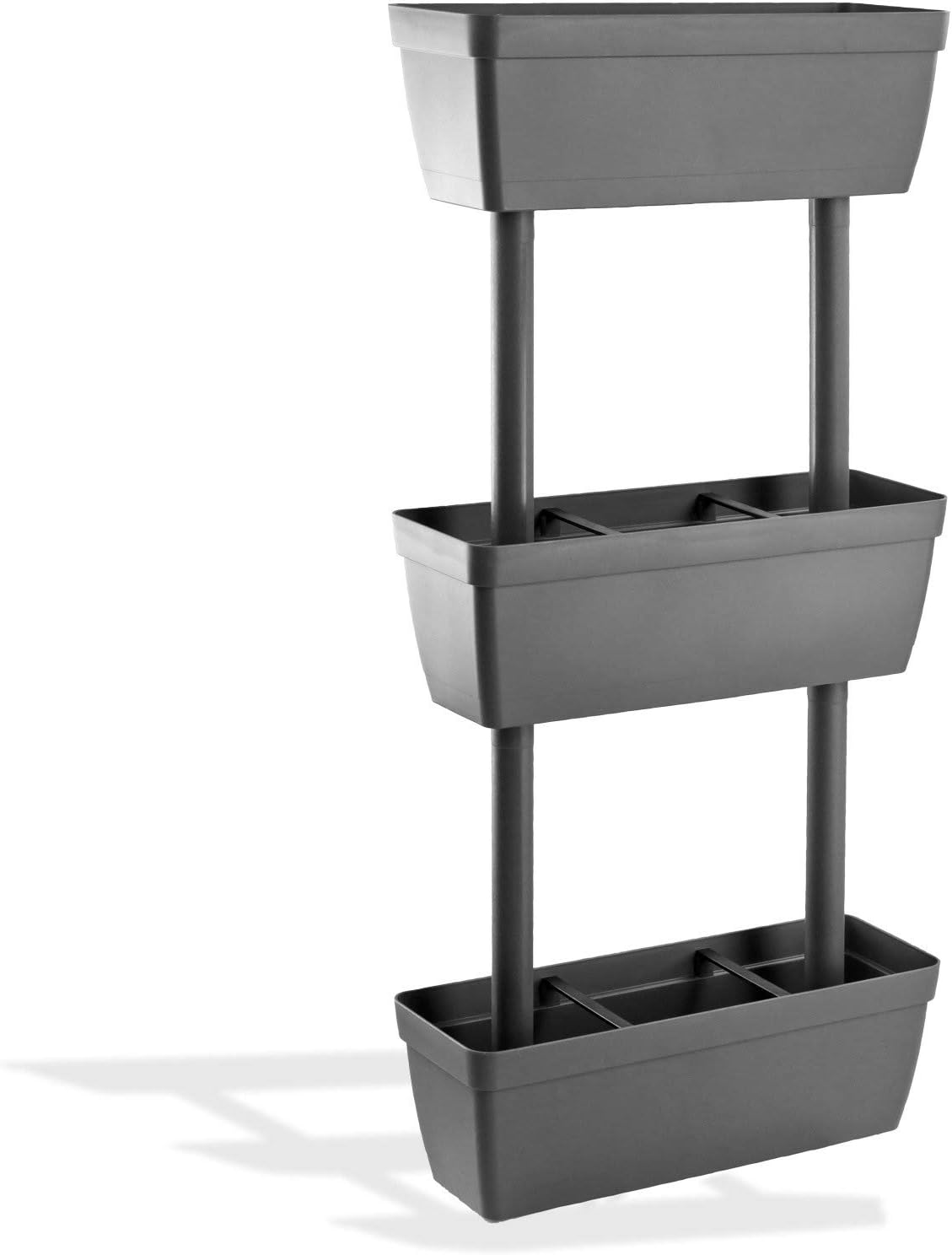 Vaso da Giardino Verticale a 3 Livelli 480x161x h 955 mm