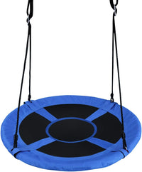 Altalena da Giardino a Nido, Altalena da Giardino per Bambini, con Telaio in Metallo, Regolabile in Altezza: 100-160 cm, Carico Fino a 150 kg (Blu)