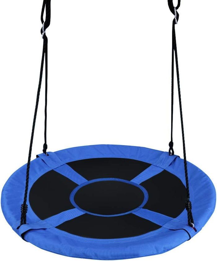 Altalena da Giardino a Nido, Altalena da Giardino per Bambini, con Telaio in Metallo, Regolabile in Altezza: 100-160 cm, Carico Fino a 150 kg (Blu)