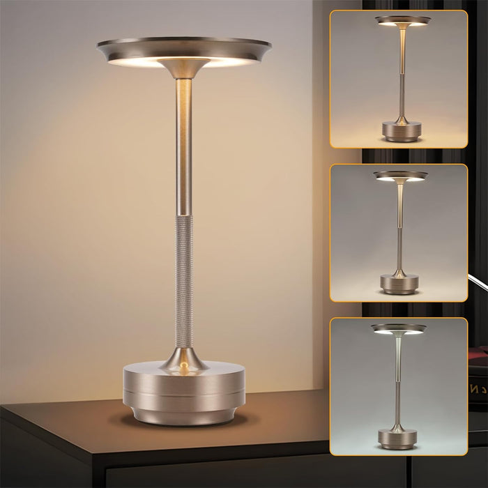 ZMH Lampada da tavolo wireless set 2 pezzi batteria touch dimmerabile USB ricaricabile per comodino camera letto