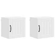 Set di 2 pensili da cucina moderni e funzionali 40 x 31 x 40 cm in legno composito bianco 02_0053904