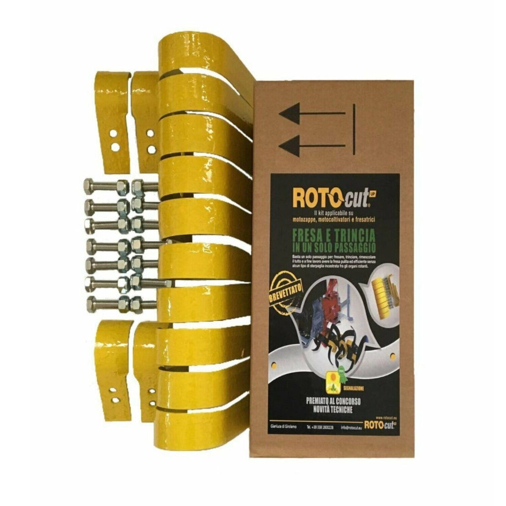 Kit Rotocut per fresare trinciare e rimescolare per motozappa e motocoltivatori Misura Foro: Motocoltivatore - Foro 8