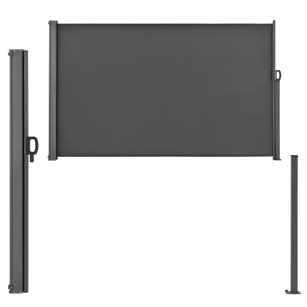 Paravento Estraibile Mulhacén Schermo Solare Verticale Barriera Privacy 180x300 cm Antracite pro.tec