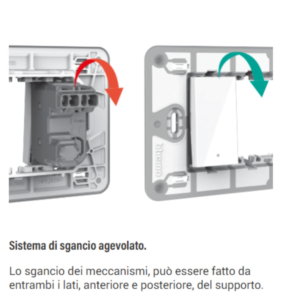 Bticino matixgo supporto per placche diverse modulazioni fissaggio con viti *** numero posti 7 moduli, confezione 1