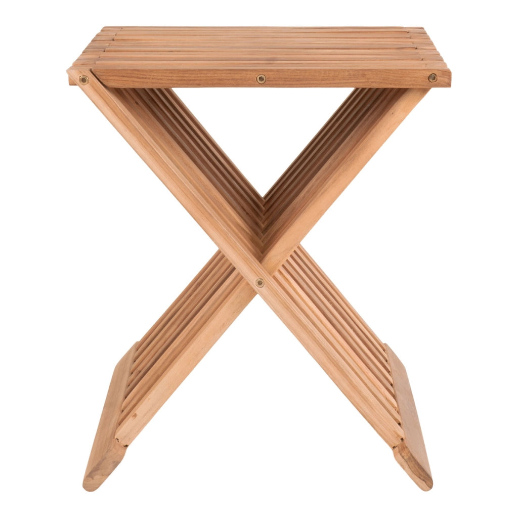 Sgabello Basso Erto, Marrone, Legno, 35x40x45 cm