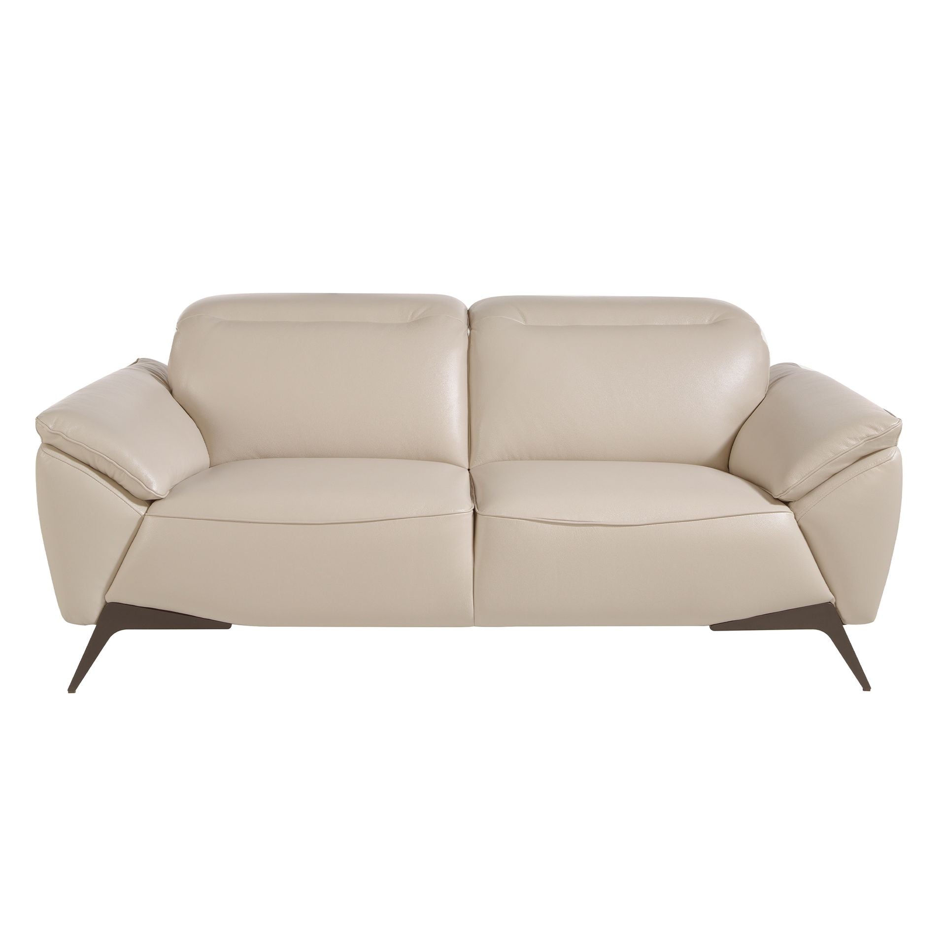 Divano a 2 posti in pelle tortora