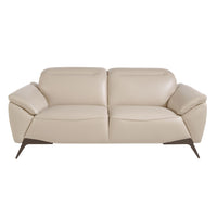 Divano a 2 posti in pelle tortora