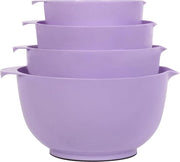Set di mescolatori in plastica, slakom, antiscivolo, ripiegabile, piatti da servizio per cucina, set a 4 pezzi (blu)