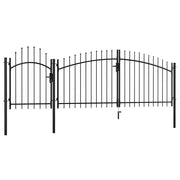 Cancello da Giardino in Acciaio 1,75x4 m Nero cod mxl 46318
