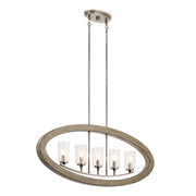 Lampada a sospensione Grand Bank grigio anticato 5xE14 Kichler