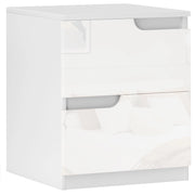 Comodino Moderno con Cassetti ¨C zephmum ¨C Bianco Lucido 40x40x48 cm