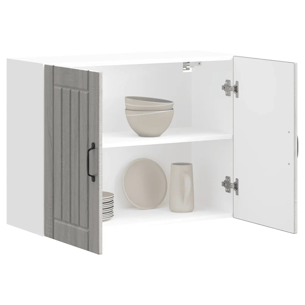 Pensile da Cucina-Mobile Cucina da Parete Lucca Grigio Sonoma in Legno Multistrato 941144