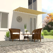 Tenda da Sole Retrattile 250x150 cm Giallo e Bianco cod mxl 18860
