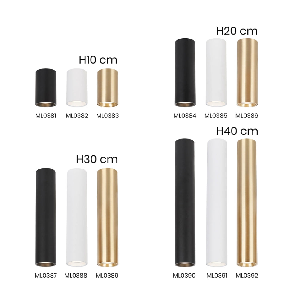 Spot soffitto nero tondo 40 cm GU10 8W Genesis Milagro