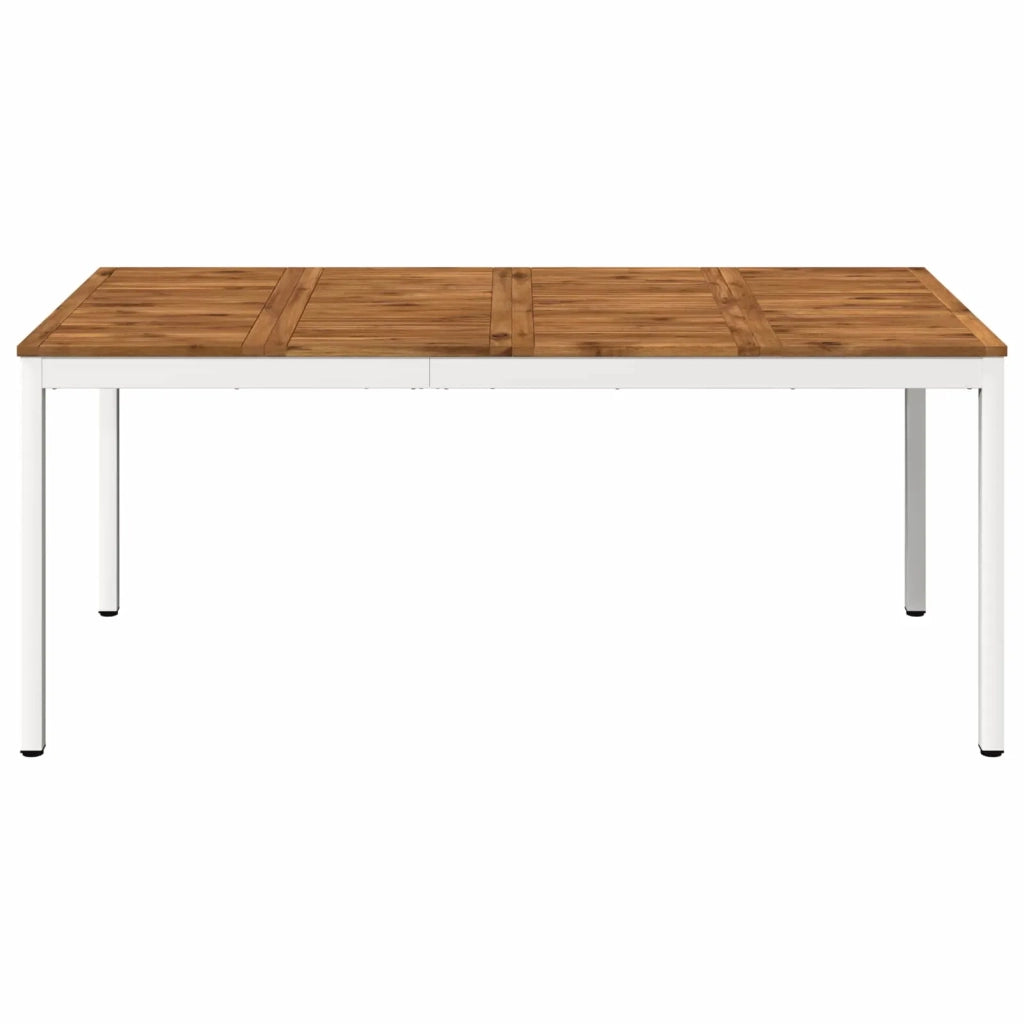 Tavolo da cena da giardino Naturale e Bianco 180 x 88,5 x 75 cm 901326
