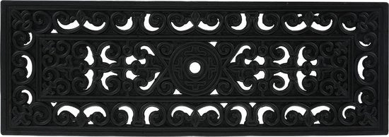 Pavimento antiscivolo in gomma - 75 x 25 cm - nero - per interni ed esterni