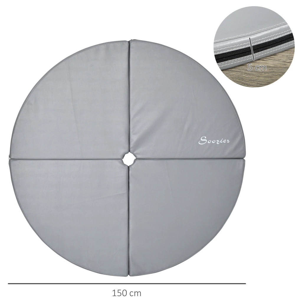 Tappetino pieghevole per pole dance ¨C zephmum ¨C grigio 150x5 cm