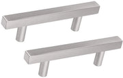 Maniglie a T in acciaio inossidabile per mobili - design semplice 160 mm