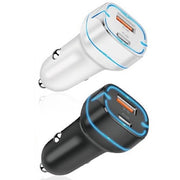 Trade Shop - Caricatore Auto Led Qc Pd 38w Caricabatterie Type C Usb Accendisigari Rapido Ctpc38w -