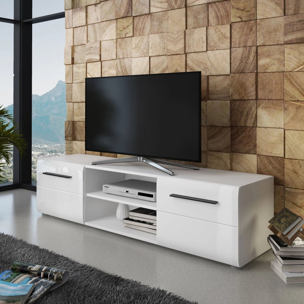 Loazzolo, Mobile Porta tv 2 Ante, 160x40x40h cm Bianco