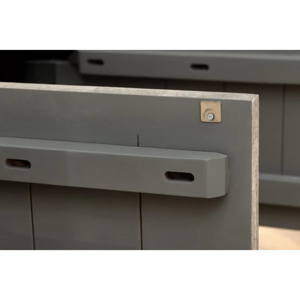 Buffet 170 cm 4 porte legno massiccio mango grigio fumé - Collezione ORINO