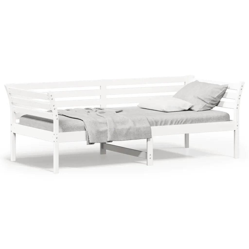 Dormeuse senza Materasso-Divano Letto-Struttura Letto Bianca 90x200 cm Legno Massello Pino 747518