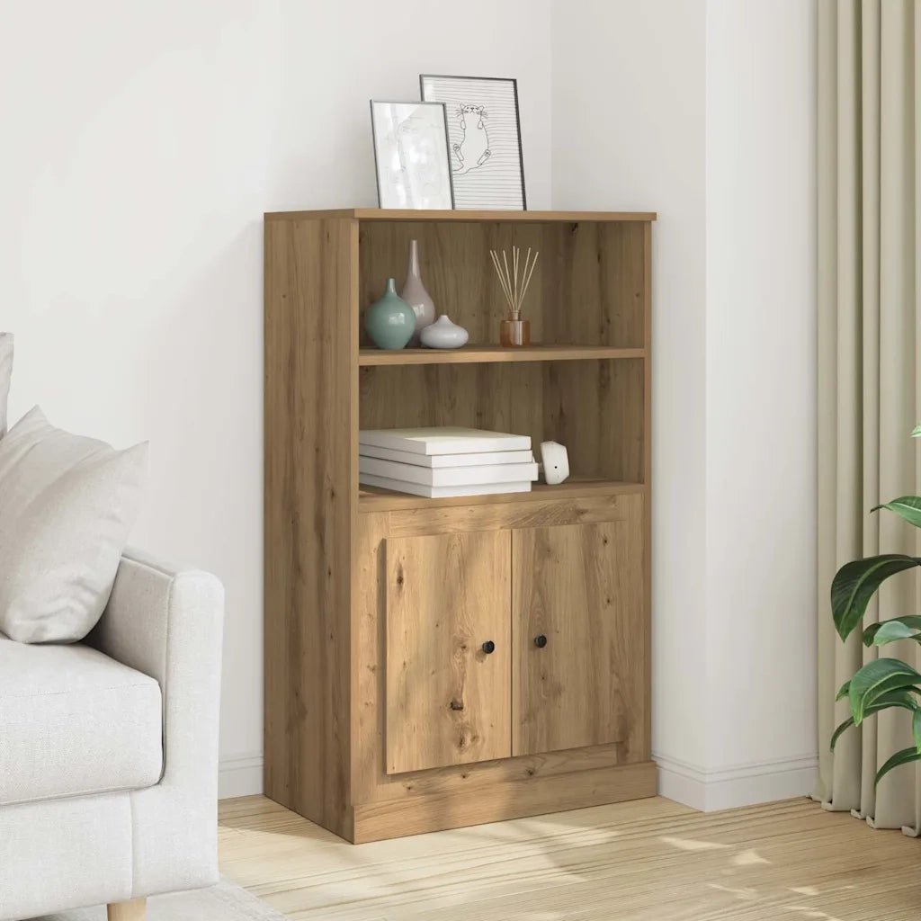 vidaXL Credenza Rovere Artigianale 60x35,5x103,5 cm Legno Multistrato