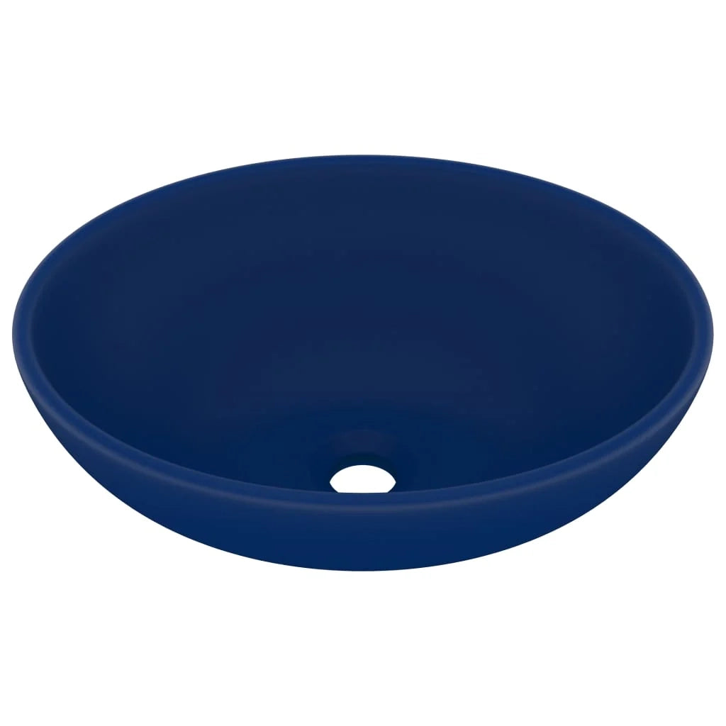 Lavabo ovale di lusso opaco 40x33 cm in ceramica blu scuro 02_0002666