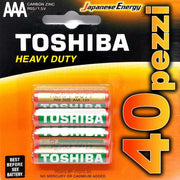 Trade Shop - 40pz Batterie Mini Stilo Aaa Pile Alkaline Confezione Risparmio Toshiba R6 1.5 V -