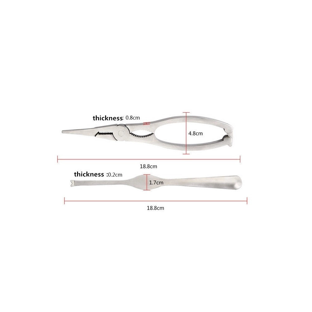 Trade Shop - Kit Per Crostacei Pinza Scavino Apri Aragosta Granchio Astice Cucina Casa -