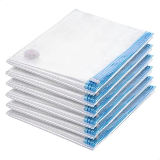 Set di sacchi a vuoto XXL - Set di 6 - 80x120 cm - Per lenzuola e abiti