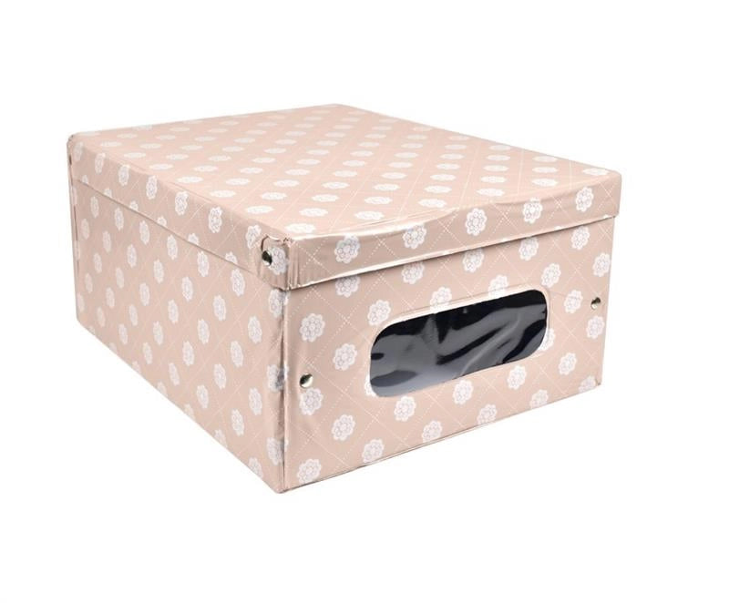 SET 6 SCATOLE PORTABIANCHERIA CROME IN PVC 48 X 36X 19 CM ASSORTITA