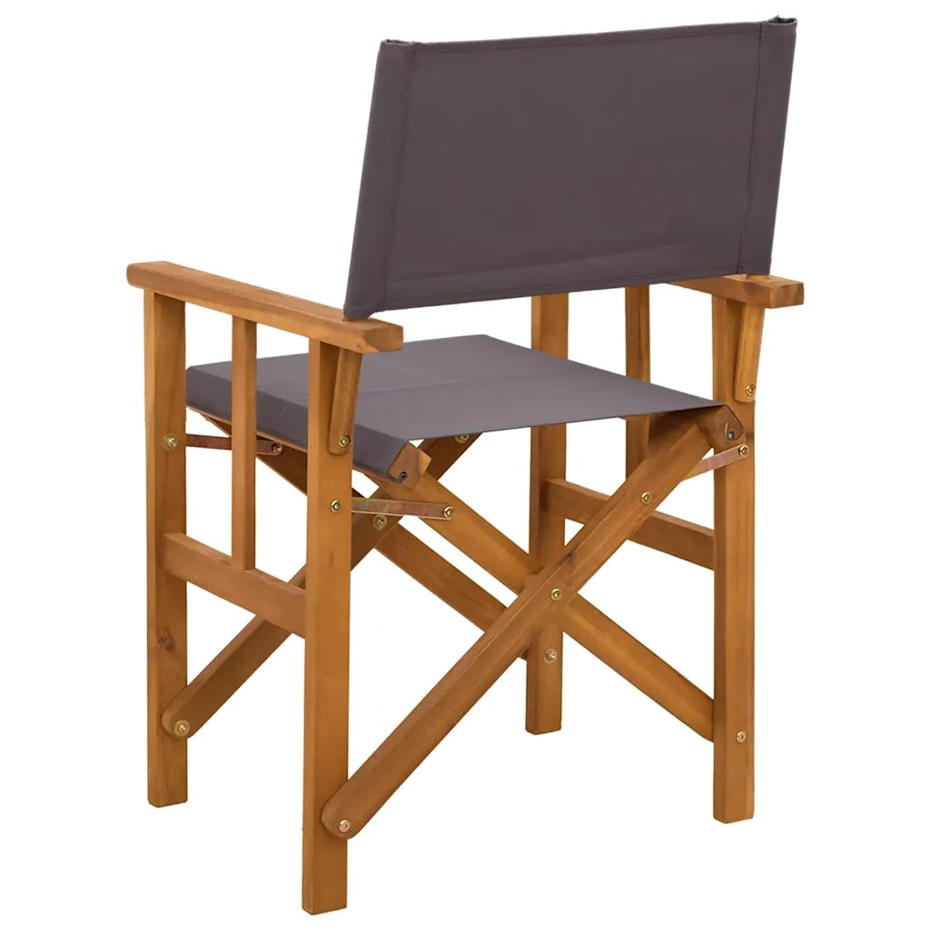 Sedie da Regista 2 pz in Legno Massello di Acacia 45947