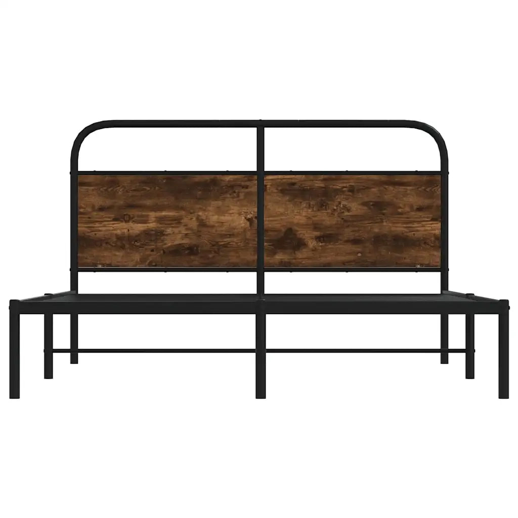 Giroletto senza Materasso-Struttura Letto Rovere Fumo 135x190 cm in Truciolato 720403