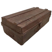 Valigia artigianale in metallo, 67x37x25h cm