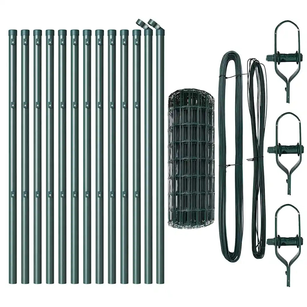 Recinzione con Posto Verde 0,6 x 25 m Acciaio e PVC 3350355