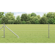 Recinzione con Posto Argento 0,8 x 10 m Acciaio 3350742