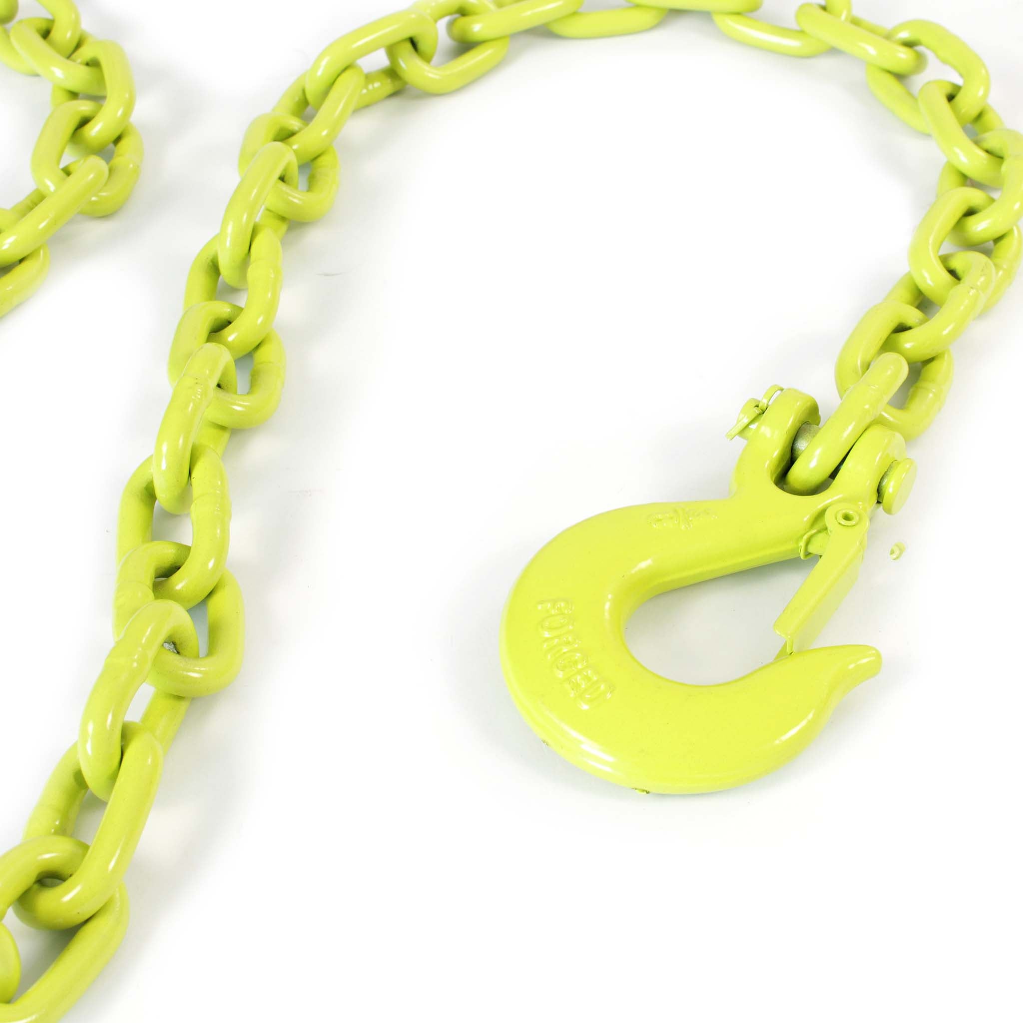 Catena forestale rotonda Tirante 1,65mx8mm con anello di sospensione e gancio di sicurezza