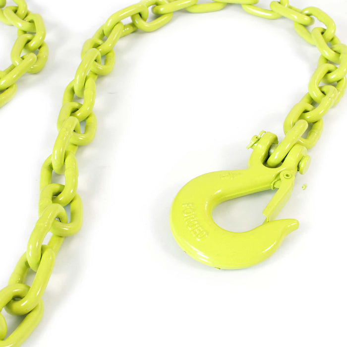 Catena forestale rotonda Tirante 1,65mx8mm con anello di sospensione e gancio di sicurezza