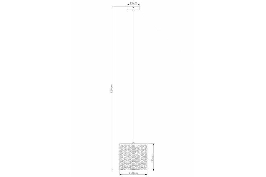 Lampada a sospensione Tuluza nera metallo Ø20 E27 Reality