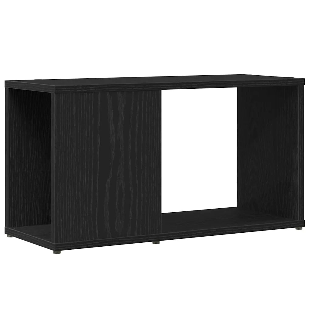 Mobile Porta TV Rovere Nero 60x24x32 cm in Legno Multistrato
