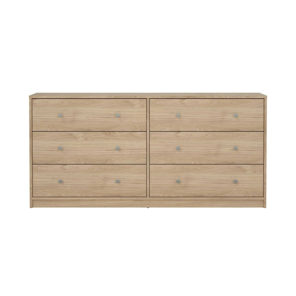 Credenza Rick, Buffet da soggiorno, Madia da salotto, Dispensa da cucina, 143x30 h68 cm, Rovere