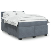 Giroletto a Molle con Materasso Grigio Scuro 140x190 cm Velluto 3286319