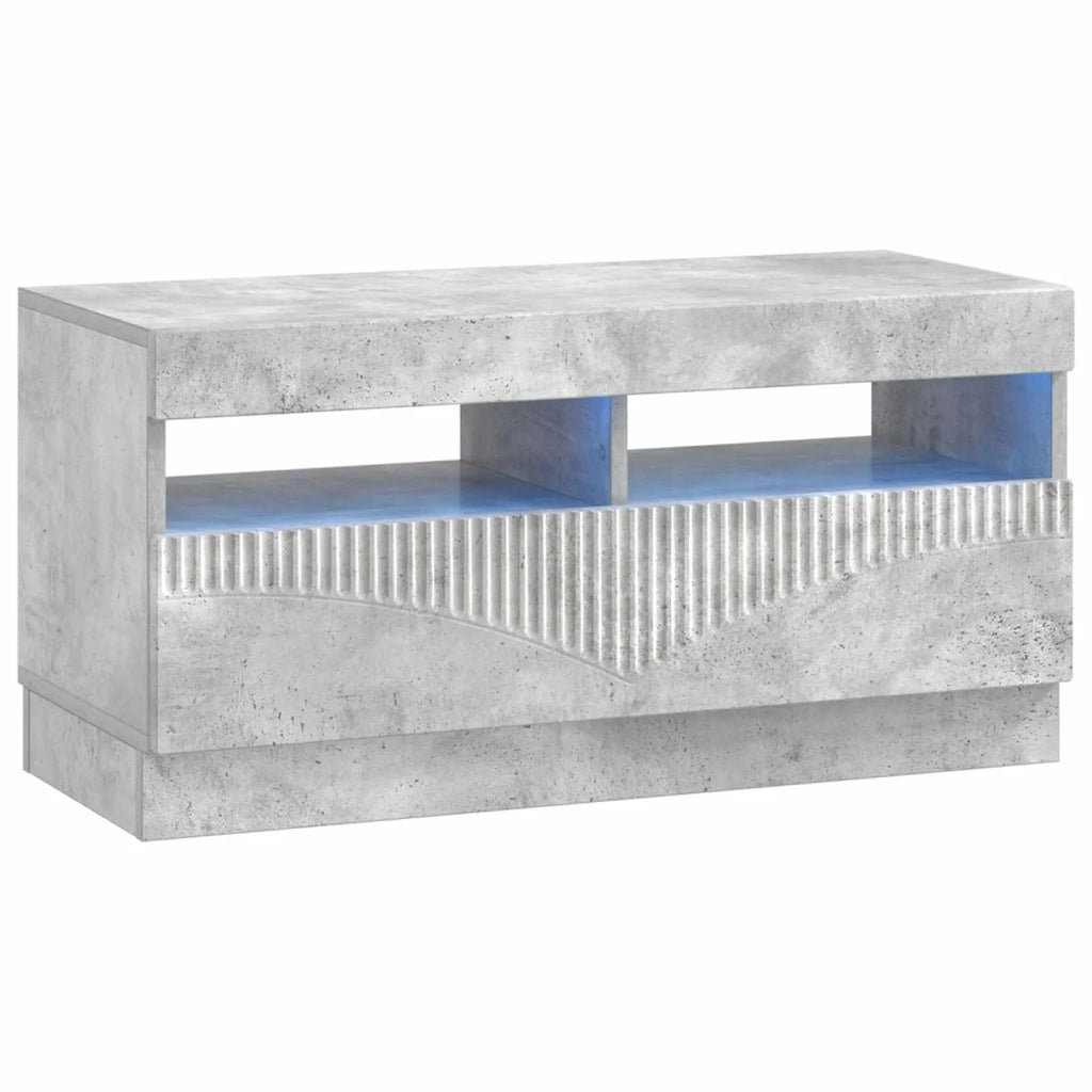 Mobile TV LED a 5 pezzi Grigio Cemento Legno ingegnerizzato 3416842