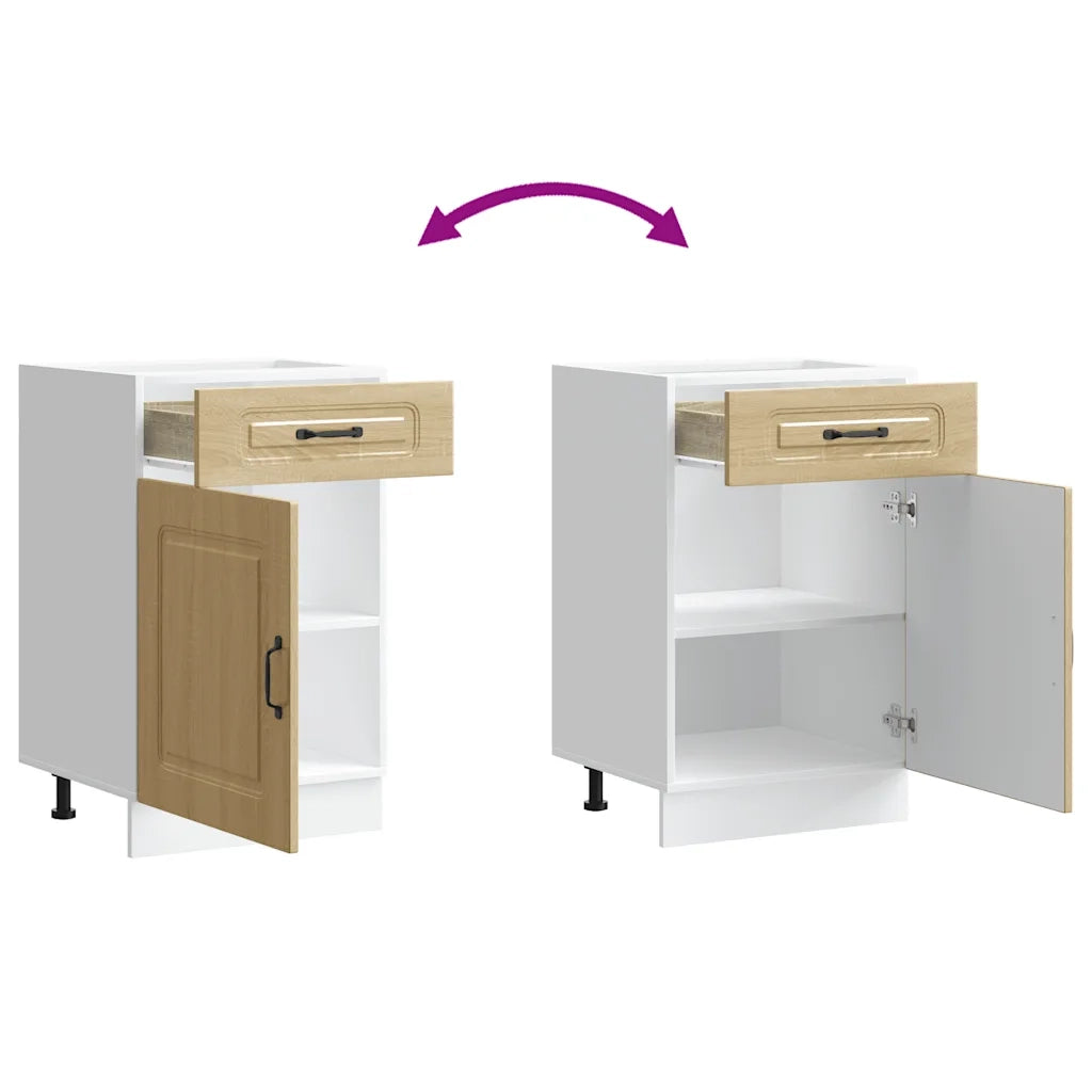 Base da Cucina-Mobile Base da Cucina Kalmar Rovere Sonoma in Legno Multistrato 741396