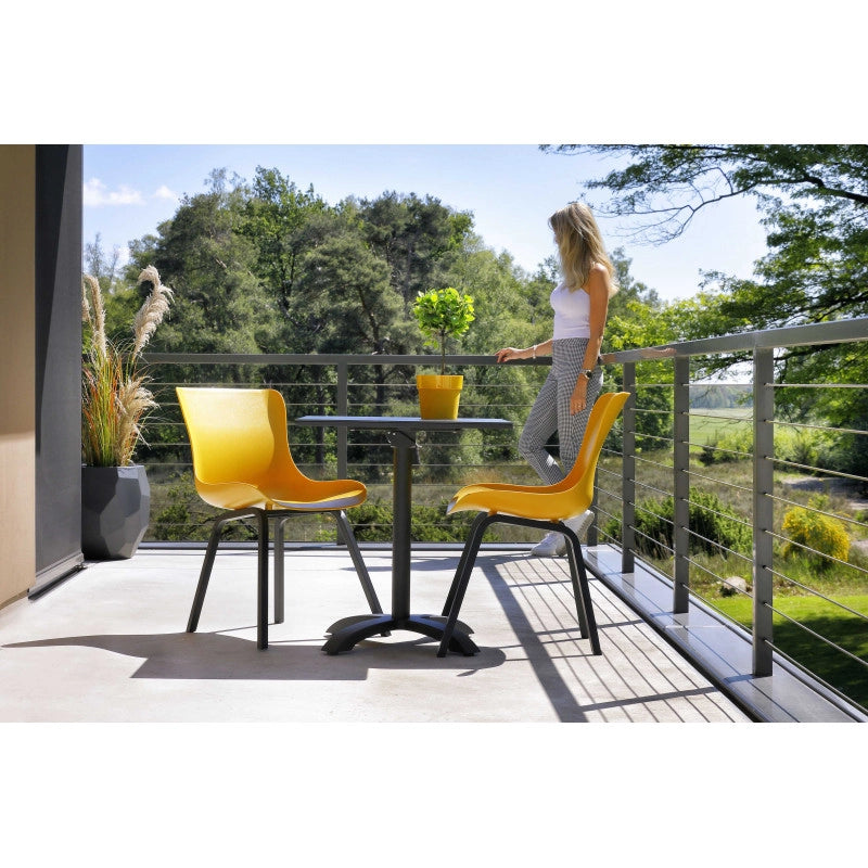 Set HARTMAN tavolo SOPHIE Bistro HPL FLIP 68 + 2 sedie SOPHIE Dining - Giallo