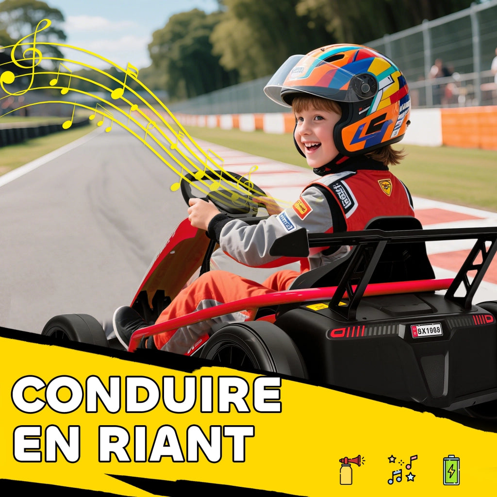 GoKart Elettrico per Bambini ¨C zephmum ¨C Rosso 119x77x54 cm