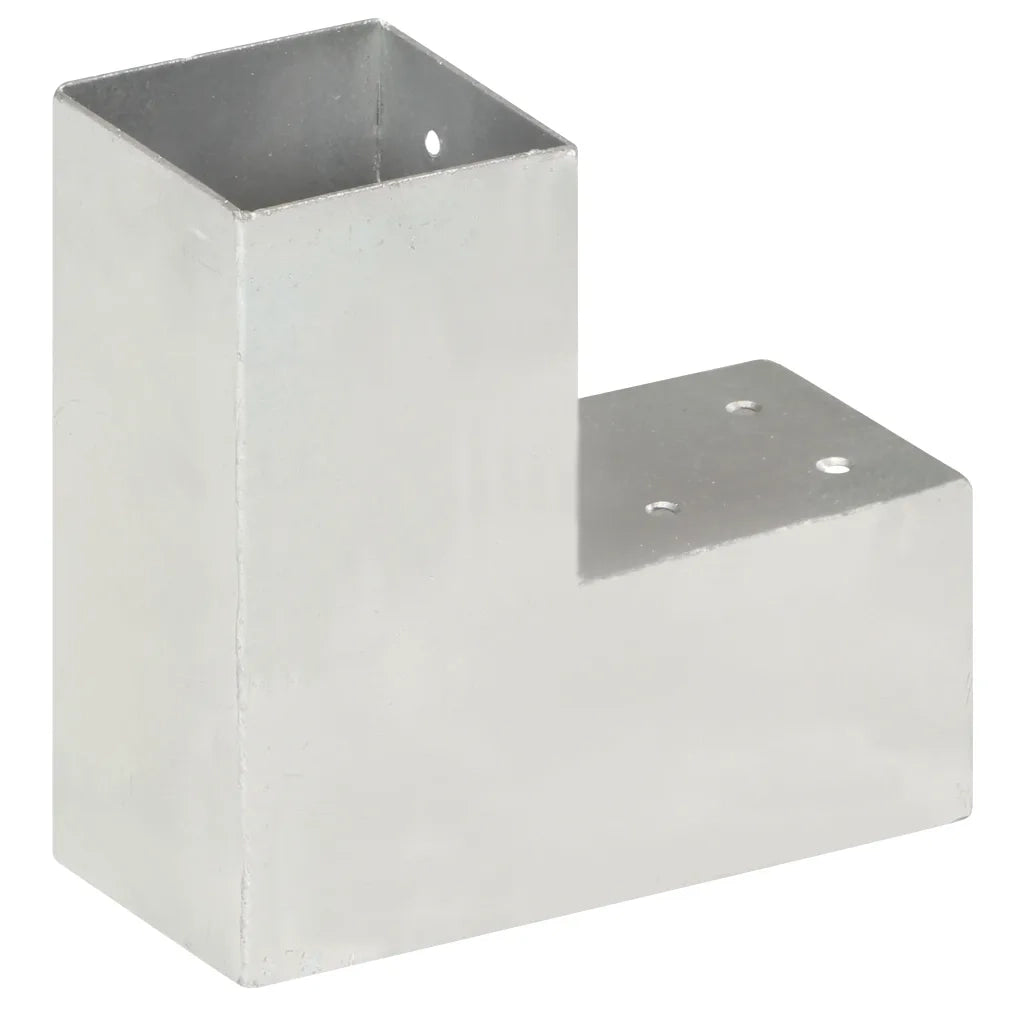 Connettore per Pali a Forma di L in Metallo Zincato 81x81 mm 145461